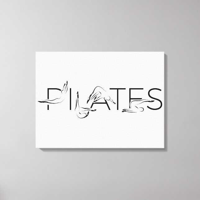 Pilates Instructor Pilates Letters Leinwanddruck (Vorderseite)