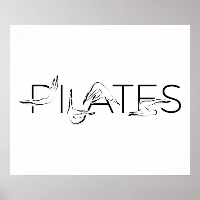 Pilates Instructor Pilates Letters Poster (Vorne)