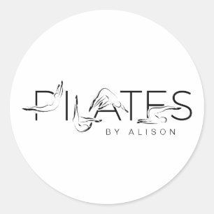 Pilates Instructor Pilates Letters Runder Aufkleber