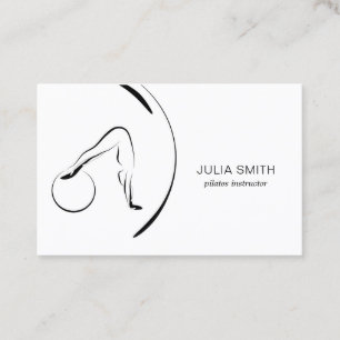 Pilates Instructor Pilates Pilates Posen mit Pilat Visitenkarte