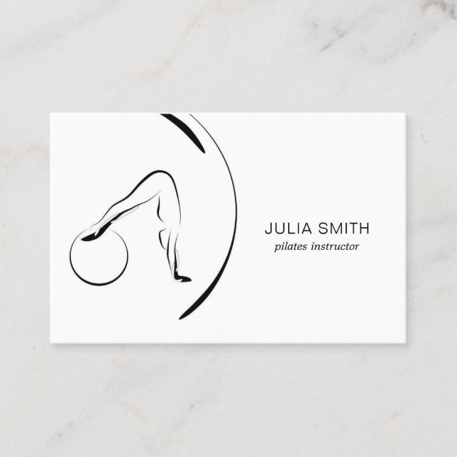 Pilates Instructor Pilates Pilates Posen mit Pilat Visitenkarte (Vorderseite)