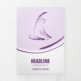 Pilates Instructor Pilates Pose Abstrakt Pilates P Dreifach Gefaltete Karte