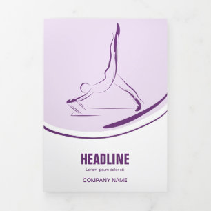 Pilates Instructor Pilates Pose Abstrakt Pilates P Dreifach Gefaltete Karte