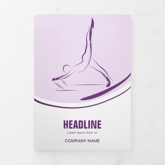 Pilates Instructor Pilates Pose Abstrakt Pilates P Dreifach Gefaltete Karte (Cover)