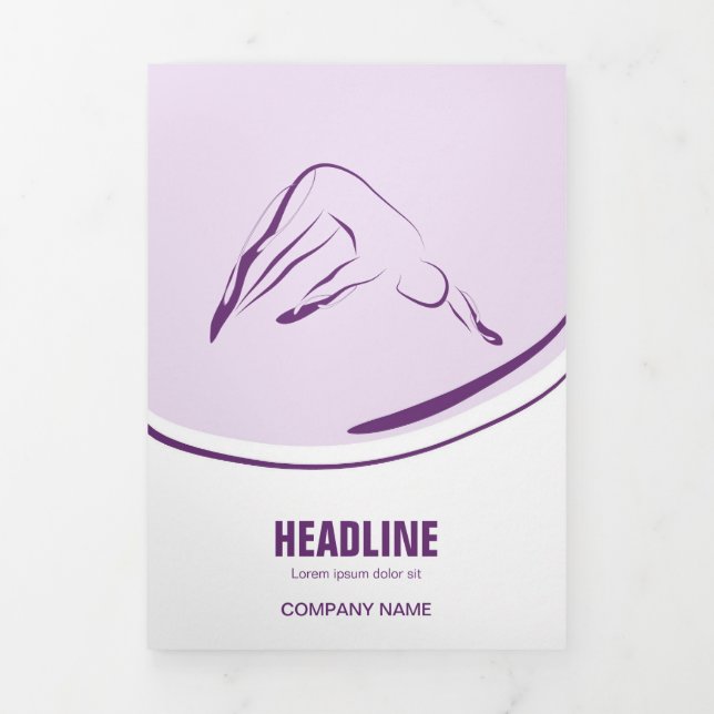 Pilates Instructor Pilates Pose Abstrakt Pilates P Dreifach Gefaltete Karte (Cover)