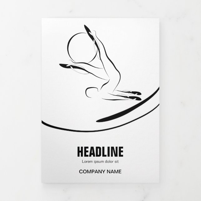 Pilates Instructor Pilates Pose Abstrakt Pilates P Dreifach Gefaltete Karte (Cover)