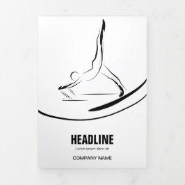 Pilates Instructor Pilates Pose Abstrakt Pilates P Dreifach Gefaltete Karte