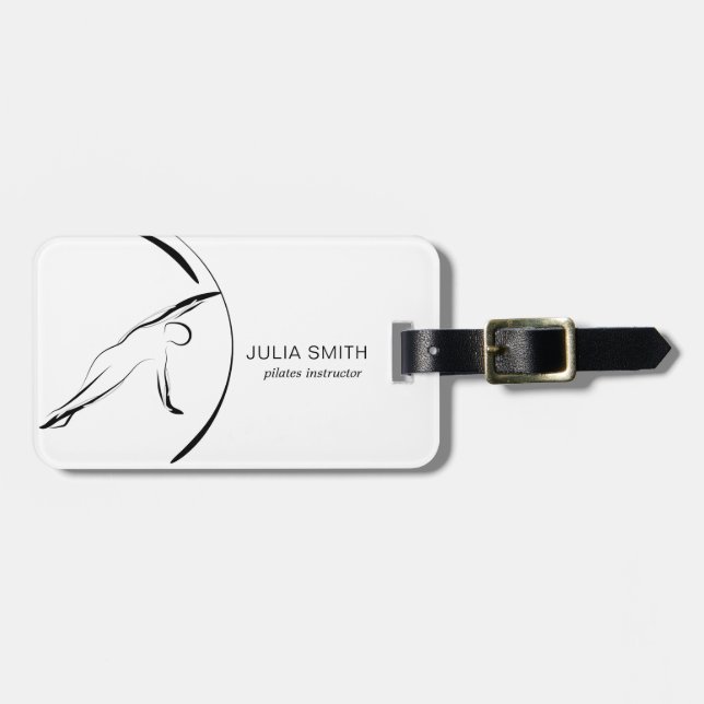 Pilates Instructor Pilates Pose Gepäckanhänger (Vorderseite horizontal)