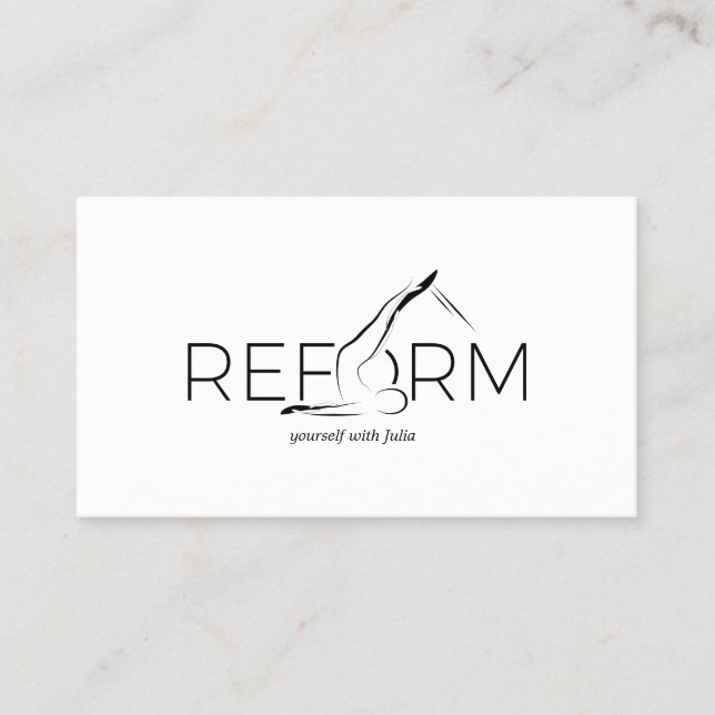 Pilates Instructor Pilates Reform Visitenkarte (Vorderseite)