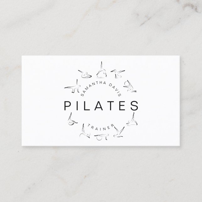 Pilates Instructor Pilates Trainer Business Card Visitenkarte