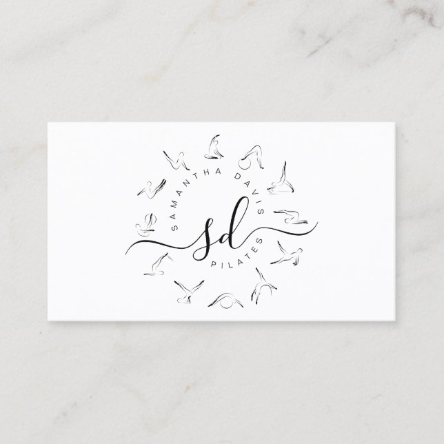 Pilates Instructor Pilates Trainer Business Card Visitenkarte