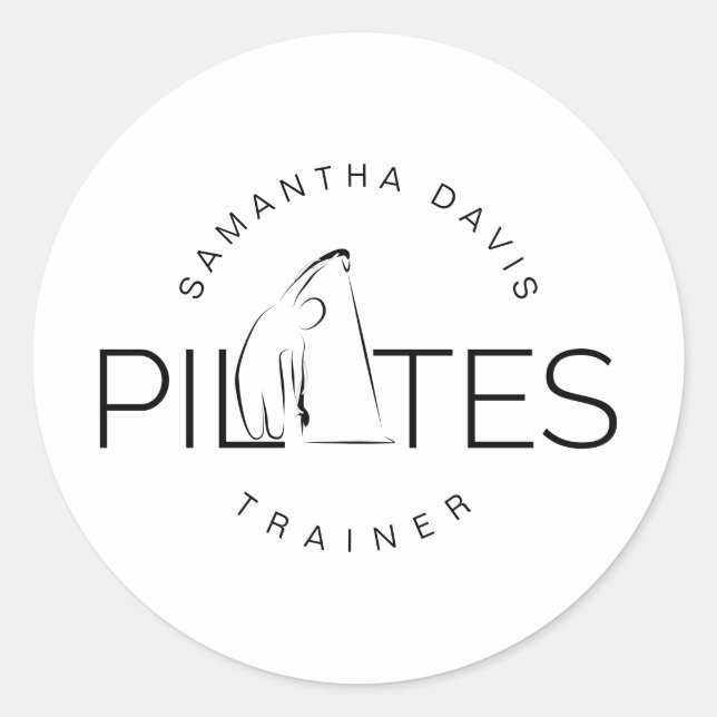 Pilates Instructor Pilates Trainer Runder Aufkleber (Vorderseite)