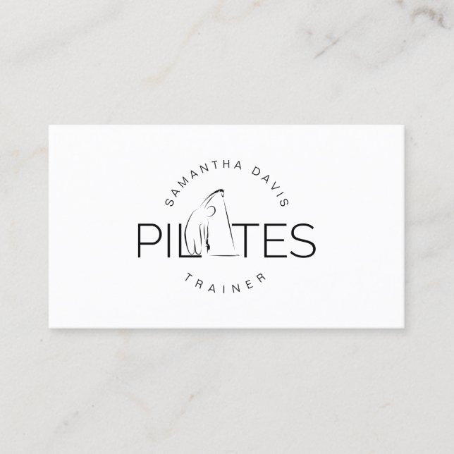 Pilates Instructor Pilates Trainer Visitenkarte (Vorderseite)