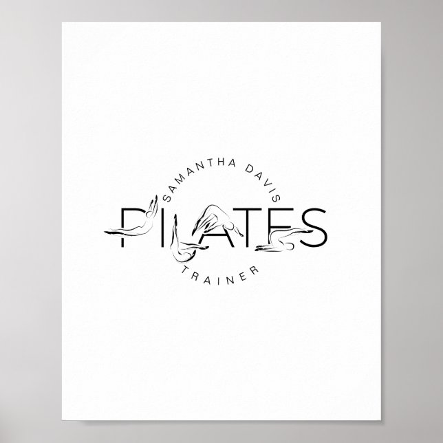 Pilates Instructor Pilates word Poster (Vorne)