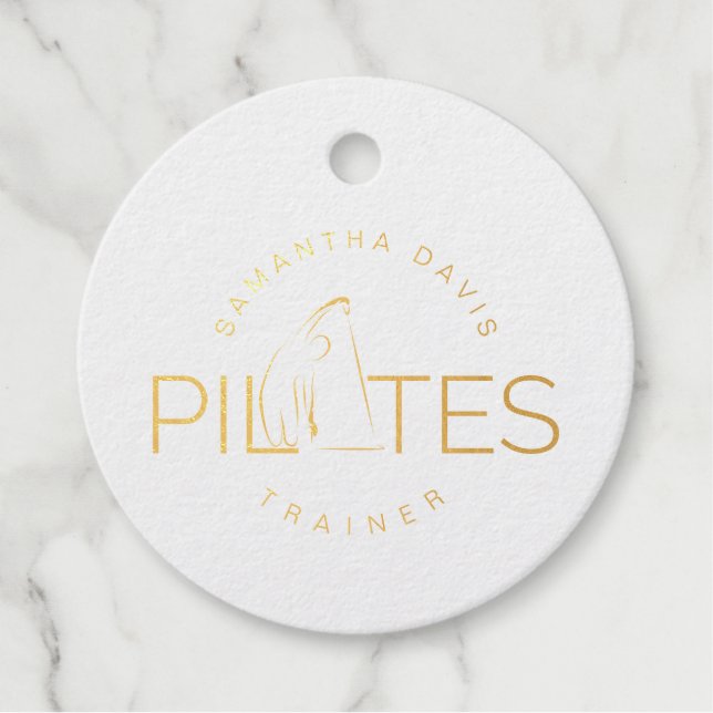 Pilates Instructor swakatee Pose Geschenkanhänger (Vorderseite)