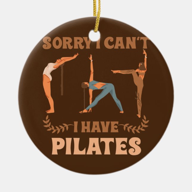 Pilates Instructor Women Sports Funny Pilates Keramik Ornament (Vorne)