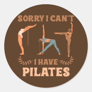 Pilates Instructor Women Sports Funny Pilates Runder Aufkleber