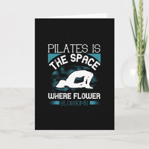 Pilates ist der Raum, in dem Blume blühen Karte