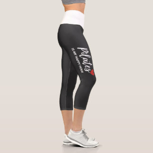 Pilates ist mein Happy Hour Stressabbau Capri Leggings