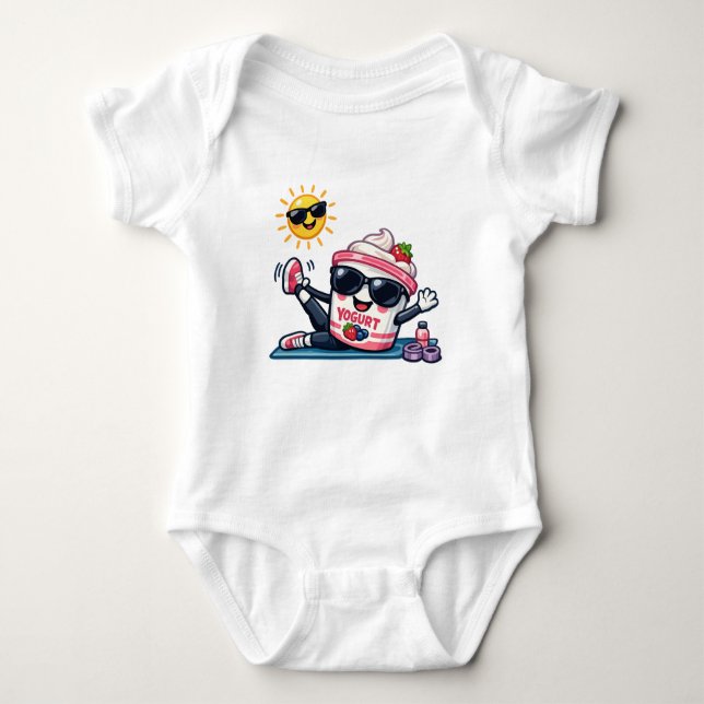Pilates Joghurt  Baby Strampler (Vorderseite)