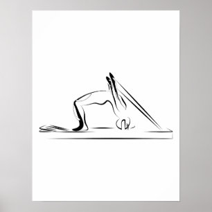 Pilates - Kopfstand auf dem Reformer-Plakat Poster