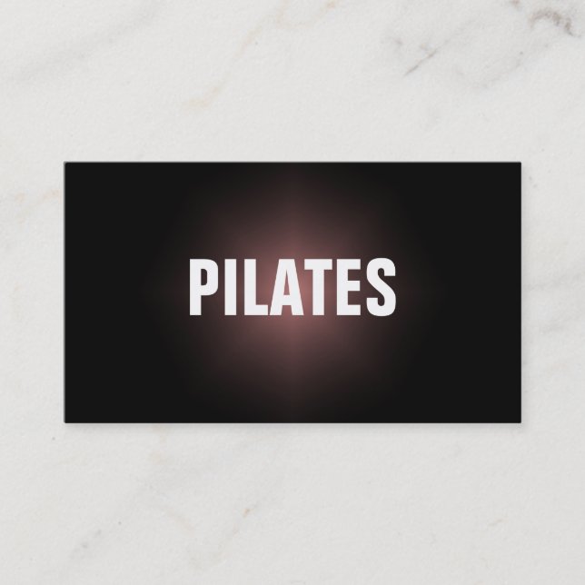 PILATES Lehrer-einfache u. schlichte Visitenkarte (Vorderseite)