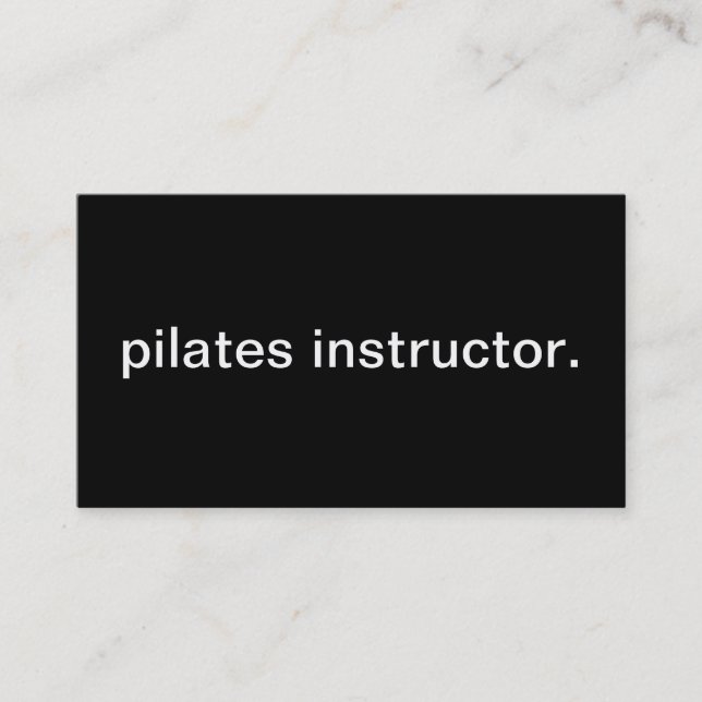 Pilates Lehrer Visitenkarte (Vorderseite)