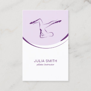 Pilates-Lehrerkarte mit zwei Pilates-Posen Visitenkarte