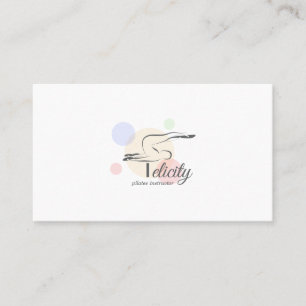 Pilates Letter F Pose Monogram Letter F Pilates Visitenkarte