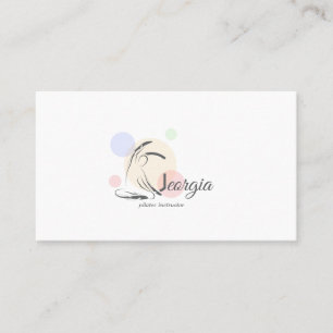Pilates Letter G Pose Monogram Letter G Pilates Visitenkarte