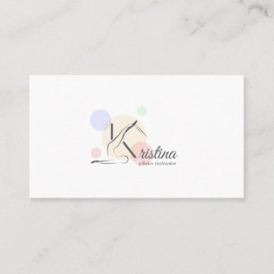 Pilates Letter K Pose   Monogram Letter K Pilates Visitenkarte
