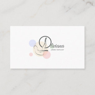Pilates Letter O Pose Monogram Letter O Pilates Visitenkarte