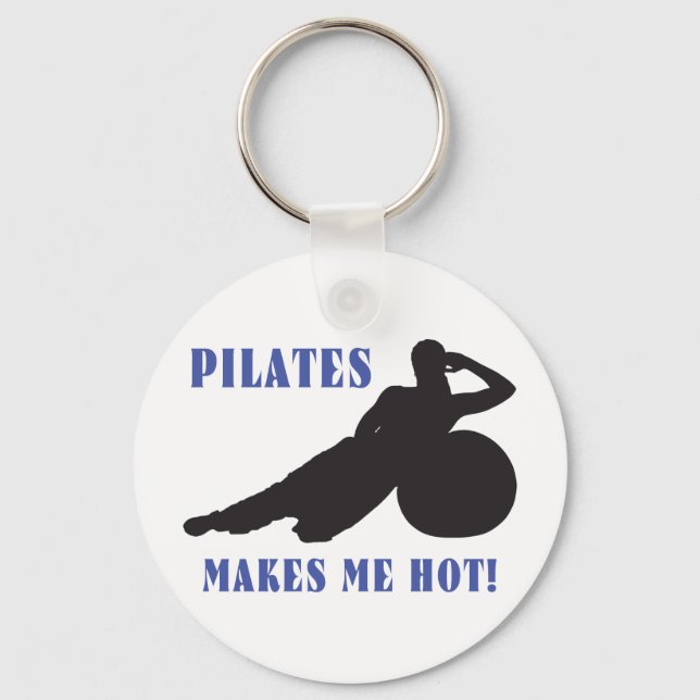 Pilates macht mich heiß schlüsselanhänger (Vorderseite)