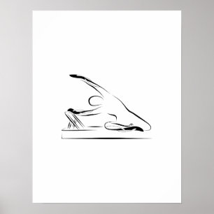 Pilates - Meerjungfrau auf dem Reformer-Plakat Poster