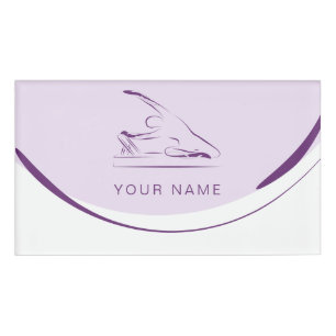 Pilates Meerjungfrau Pose auf dem Reformer   Farbe Namenschild
