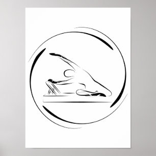 Pilates Meerjungfrau Pose auf dem Reformer Poster