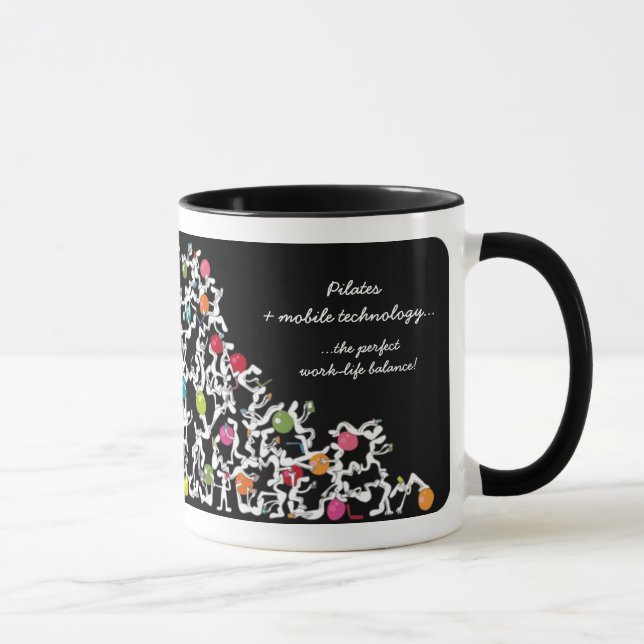Pilates mit der mobilen Technologie-Tasse, schwarz Tasse (Rechts)