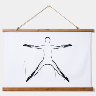 Pilates Pferderücken - Leiterfass Wandteppich Mit Holzrahmen