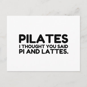 PILATES PI UND LATTES POSTKARTE