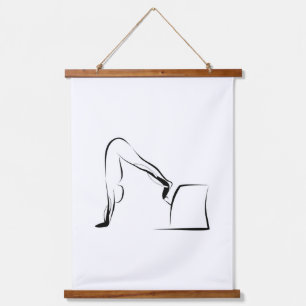 Pilates Pike Pose - Wunda Chair Wandteppich Mit Holzrahmen