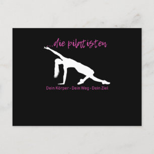 Pilates Pilatisten Sport Fitness Geschenk Postkarte