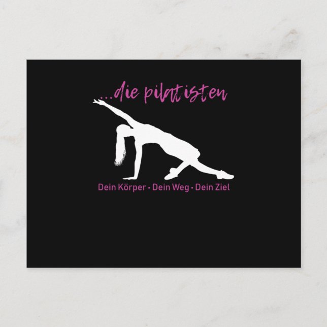 Pilates Pilatisten Sport Fitness Geschenk Postkarte (Vorderseite)