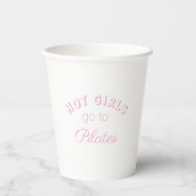 Pilates Pink Coquette Ästhetische Papiertasse
