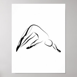 Pilates Pose Abstrakt Pilates Pose Poster