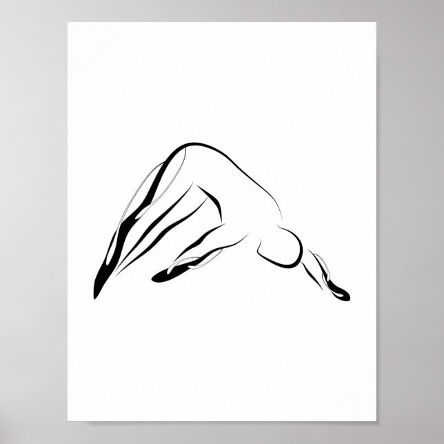 Pilates Pose Abstrakt Pilates Pose Poster (Vorne)