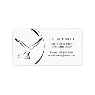 Pilates-Pose Adressaufkleber