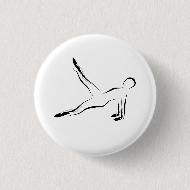 Pilates-Pose Button (Vorderseite)