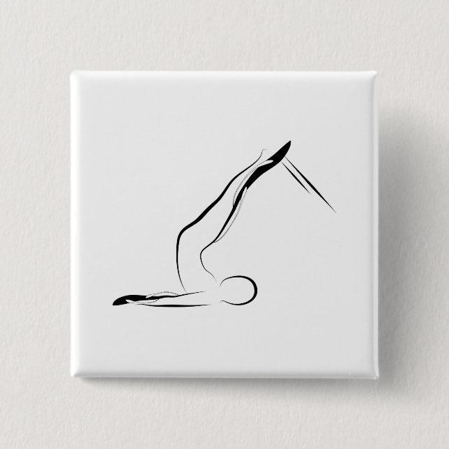 Pilates-Pose Button (Vorderseite)