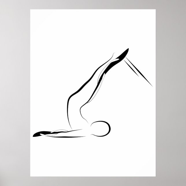 Pilates Pose Kurz Spine Reformer Poster (Vorne)