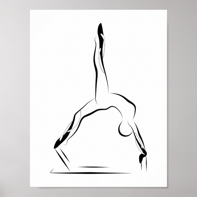 Pilates Pose Minimal Pilates Pose Pilates Reformer Poster (Vorne)